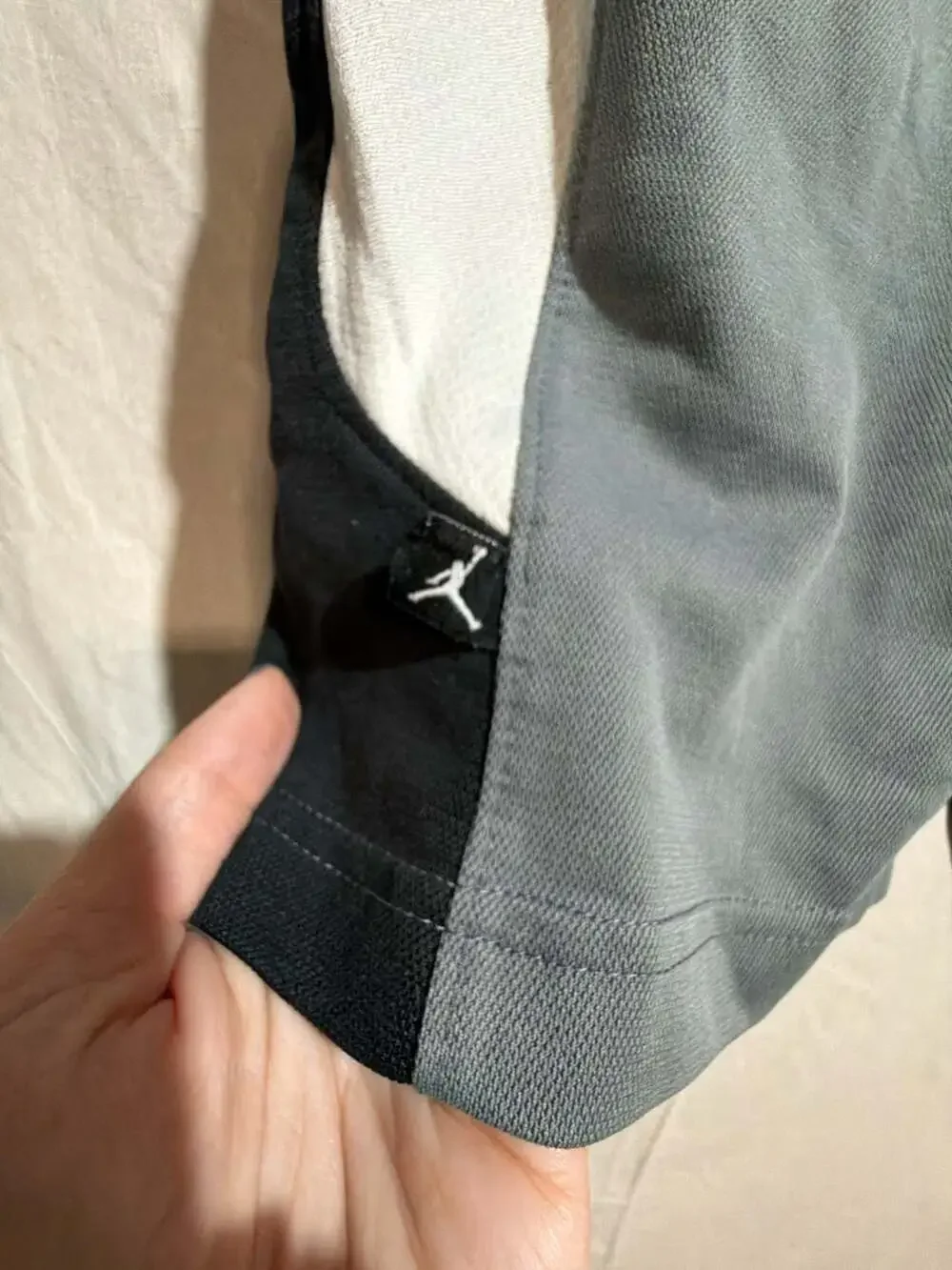 Jordan Boys Gray Black White Athletic Basketball Shorts Size L 12-13 Yrs